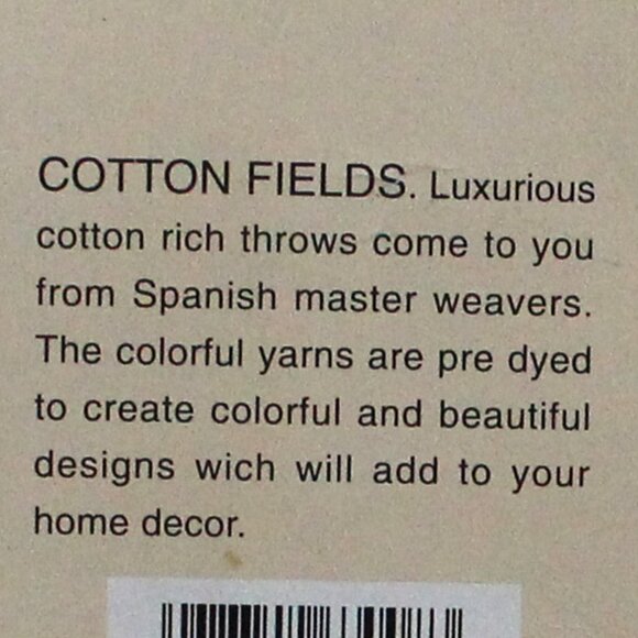 NWT Cotton Fields Starquilt 100% Cotton Throw 50 in x 60 in With Fringe - Picture 8 of 10